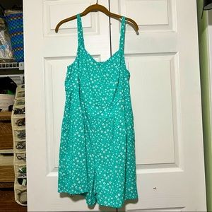 Dainty floral print cotton romper